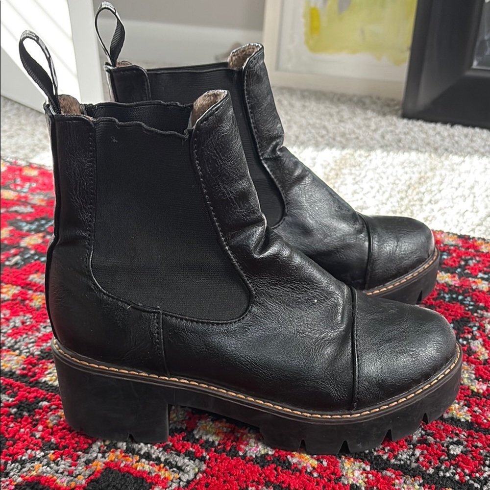 Chunky Black Platform Boots